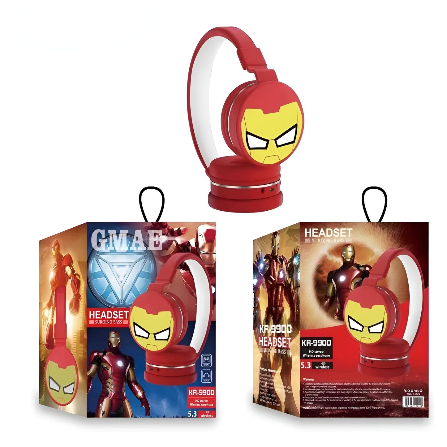 Iron Man tematske slušalice FLASH SLUŠALICE s pakiranjem u superheroju stilu