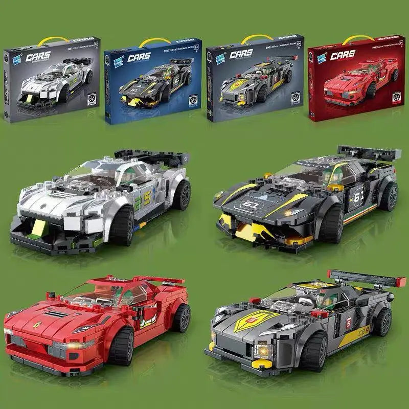 Model trkaćeg ferrarija u crvenoj boji od plastike s detaljnim motorom i spojlerom iz kolekcije lego auto