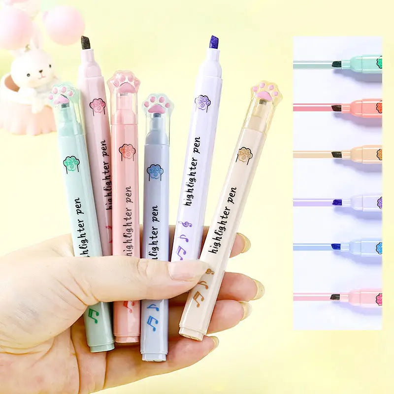 Pastel boje olovke u obliku mačjih šapa iz seta Kitty Cat Markeri