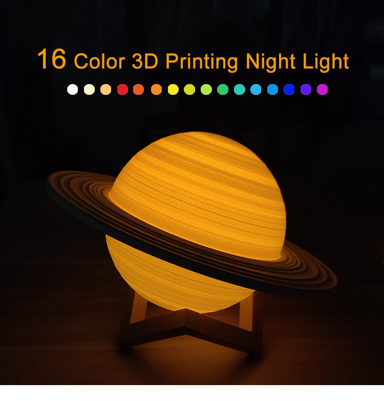 Illuminirana Saturn lampa RGB 12cm savršena za stvaranje ambijenta u sobi