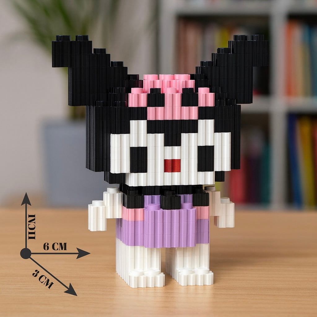 3D pixel art Kuromi Lego figurina s 400 kockica