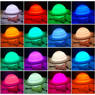 Šarena planetarna noćna svjetla SATURN LAMPA RGB 12cm za savršenu atmosferu
