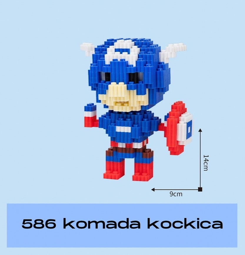 Captain America LEGO figura odijelo za izgradnju iz keramičkog seta čajnik