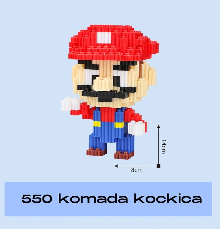 Pixelizirana Mario figurica u SUPER MARIO LEGO keramičkom setu čajnik