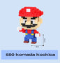 Pixelizirana Mario figurica u SUPER MARIO LEGO keramičkom setu čajnik