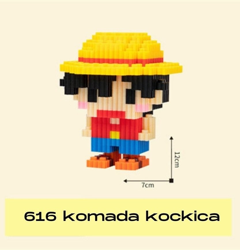 Pixelizirana figurica Luffy iz ONE PIECE LEGO seta čajnika