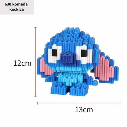 Plavi Stitch figura od LEGO kocaka u setu Stitch LEGO 4 za ljubitelje igračaka