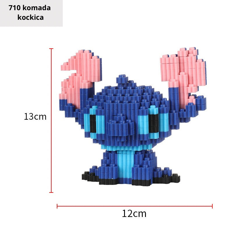 Pixelizirana figurica Stitča iz STITCH LEGO 3, savršena za keramički set
