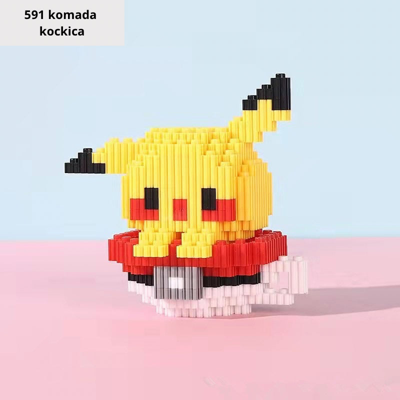 Pikachu figura od LEGO kocaka idealna za ljubitelje keramičkog seta Čajnik