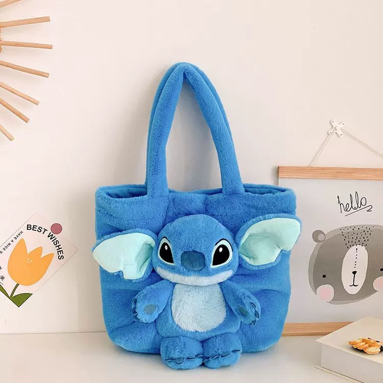 Plava plišana torbica Stitch idealna za ljubitelje plišanih torbica i ruksaka