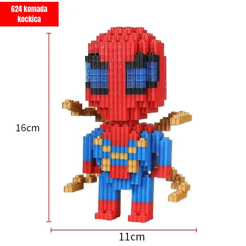 Brick-built Spider-Man figure from SPIDERMAN LEGO, ideal for kolekcionare i igrače