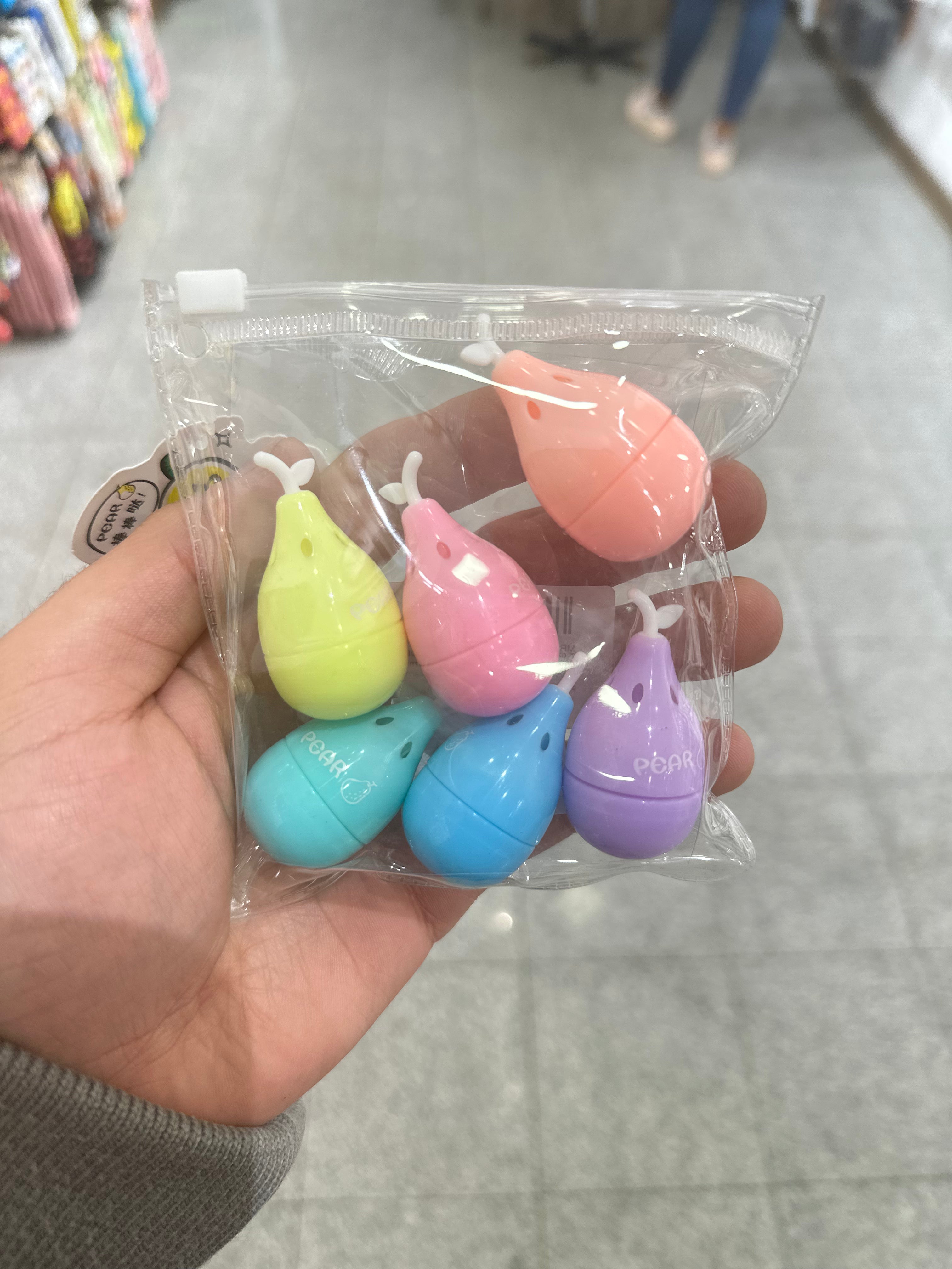 Pastelne kruškaste gumice u plastičnoj vrećici PEAR KRUŠKA MARKER
