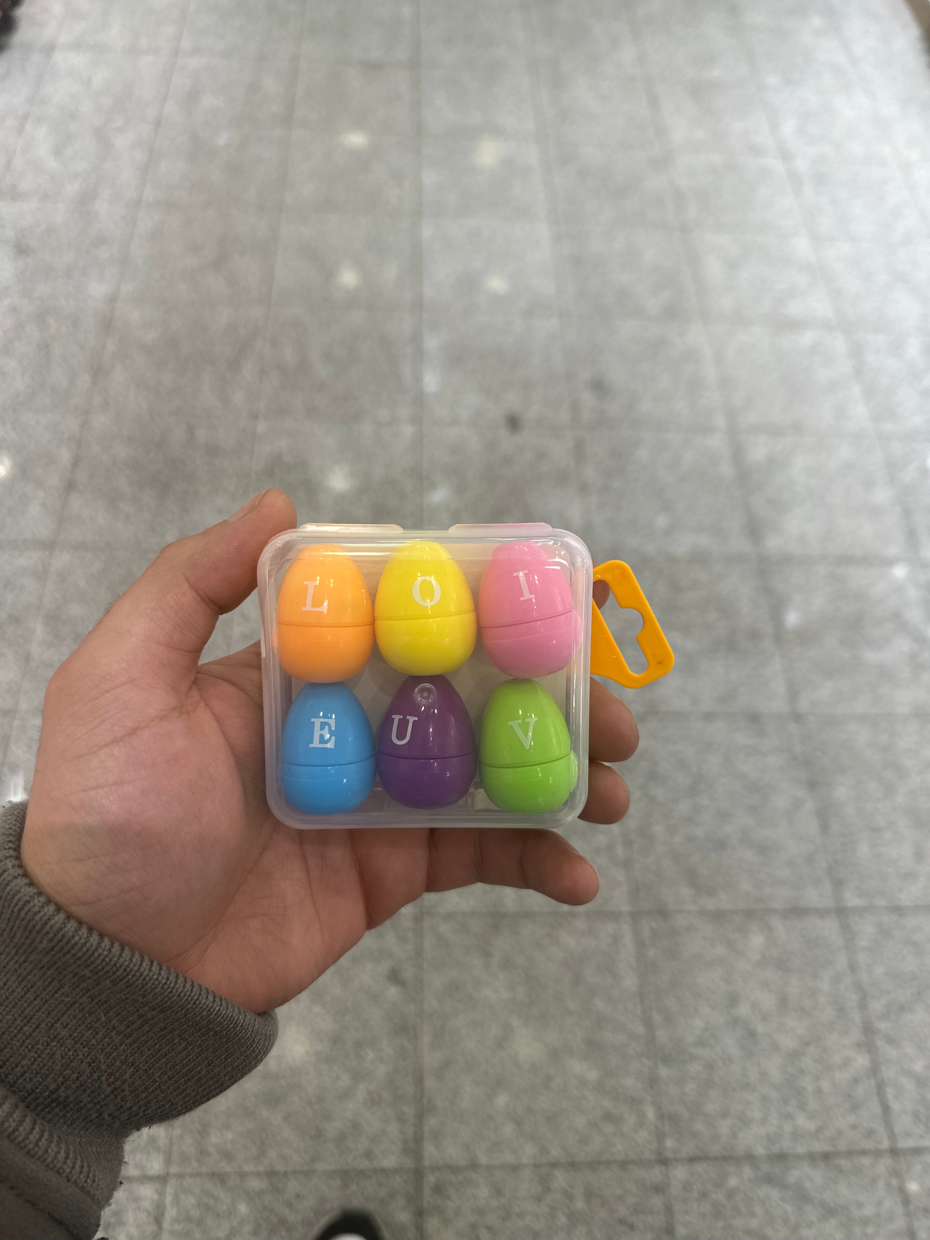 Šareni gumeni jaja u plastičnom pakovanju EGG MARKER