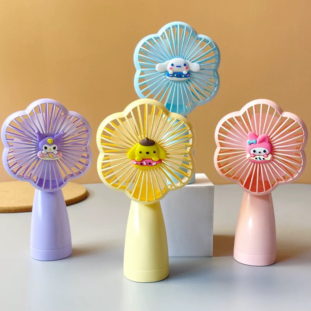 Pastel ružičasti ručni ventilator Hello Kitty Kuromi s likovima