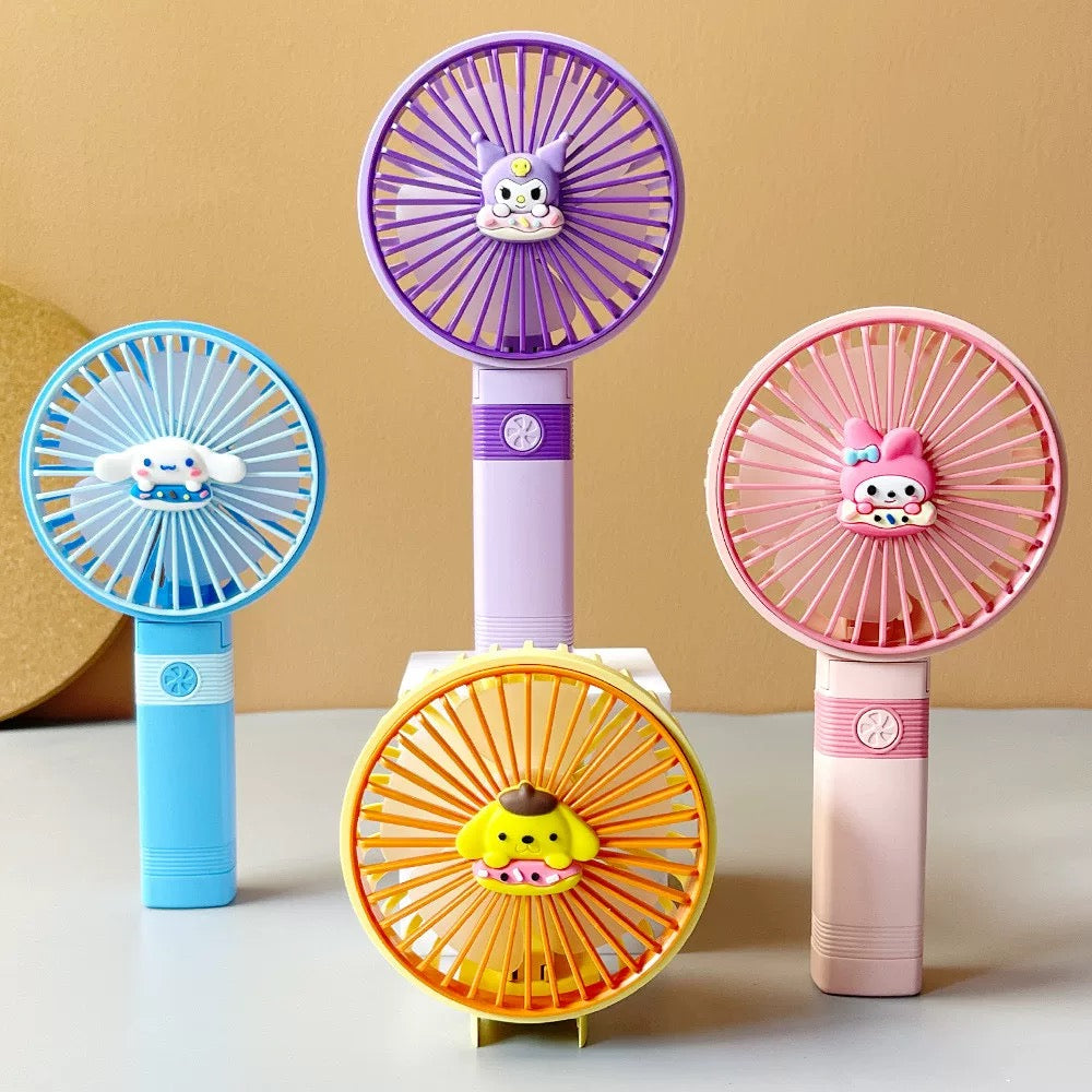 Plavi ručni ventilator Hello Kitty Kuromi s crtanim dizajnom