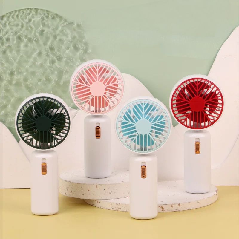 Bijeli ručni ventilator Mini Ventilator s obojanim lopaticama i elegantnim dizajnom