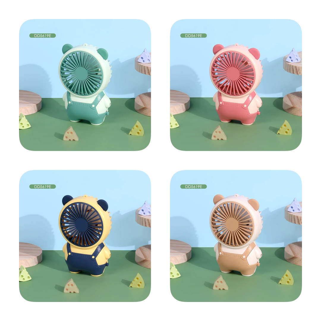 Pandasastavni prijenosni ventilator u proširenim bojama s ušima