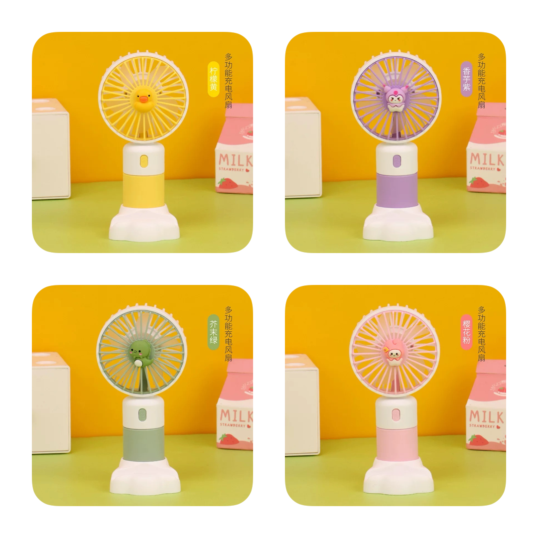Mini ventilator s pastelnim dizajnom slatkog životinjskog lica