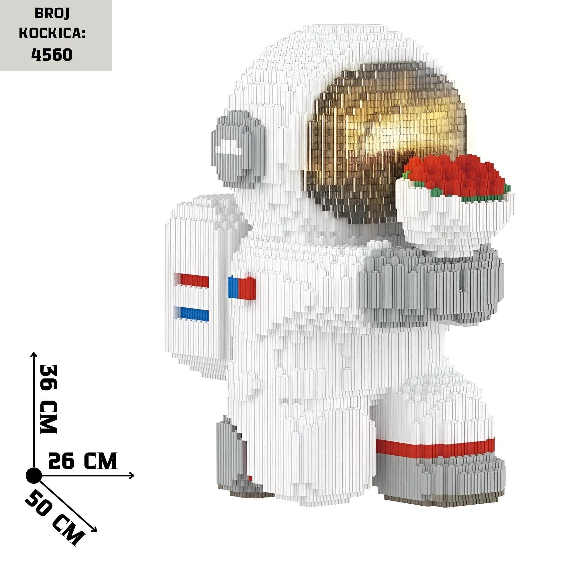Astronaut brick figura s voćem iz seta ASTRONAUT SA RUŽAMA LEGO 4560