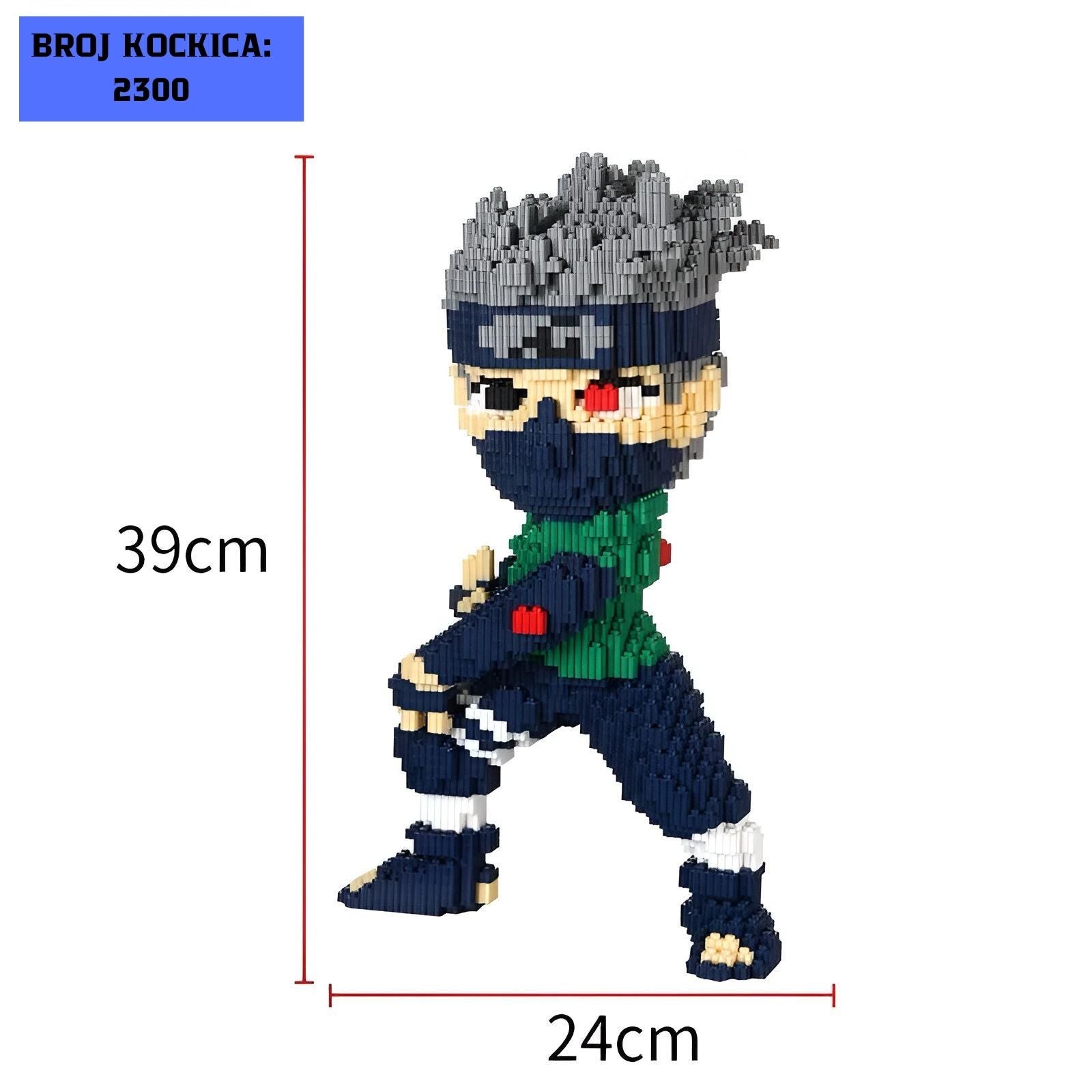 Kakashi Hatake brick figure from KAKASHI LEGO set with 2300 pieces