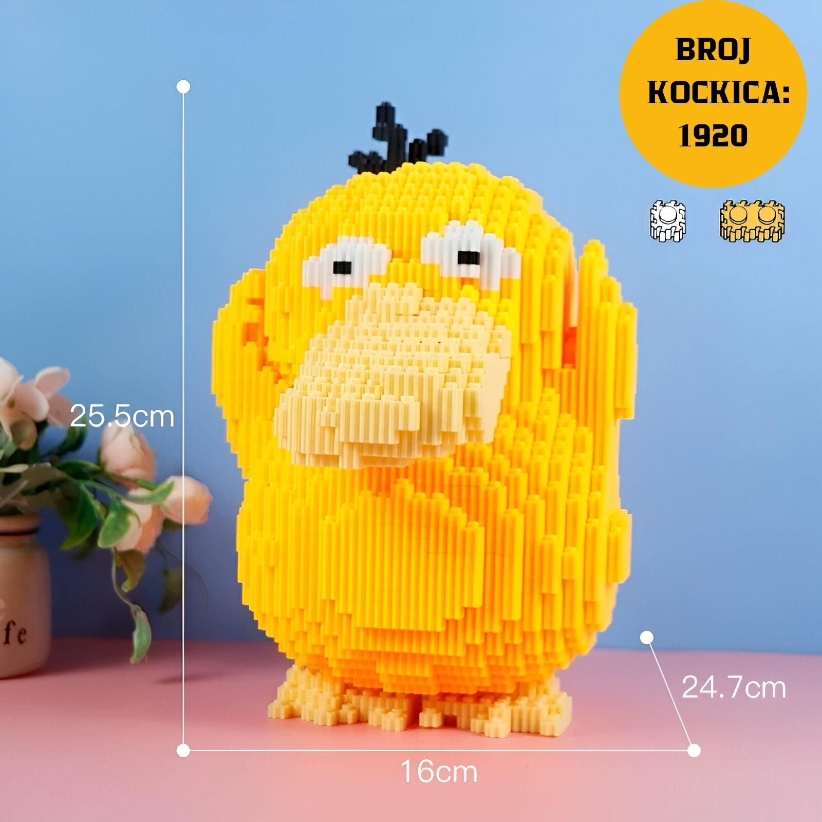 Žuta figura Psyduck iz POKEMON LEGO seta s 1920 kockica