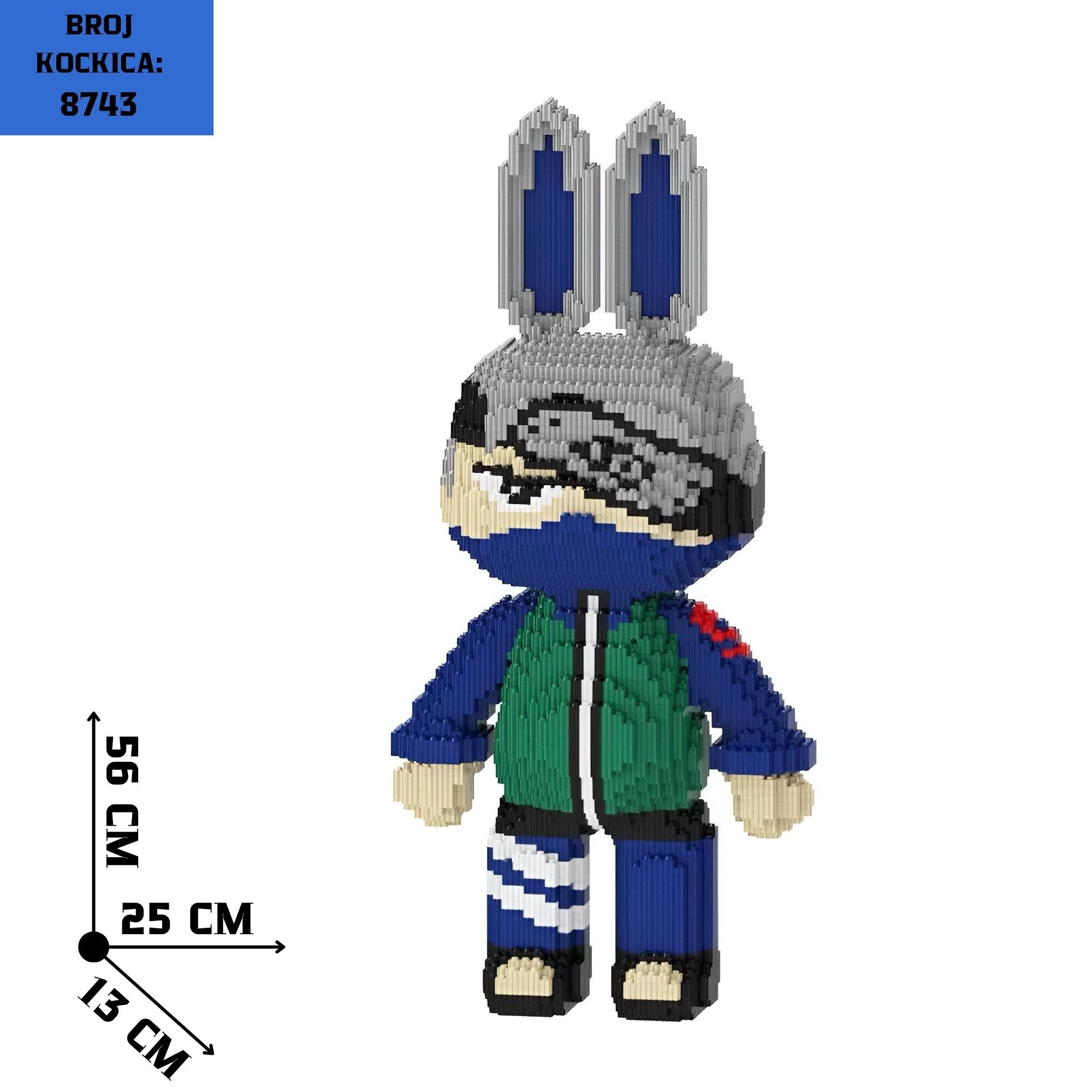 Pixelizirana Kakashi figurica od LEGO-a Broj Kockica 8743 za sakupljače