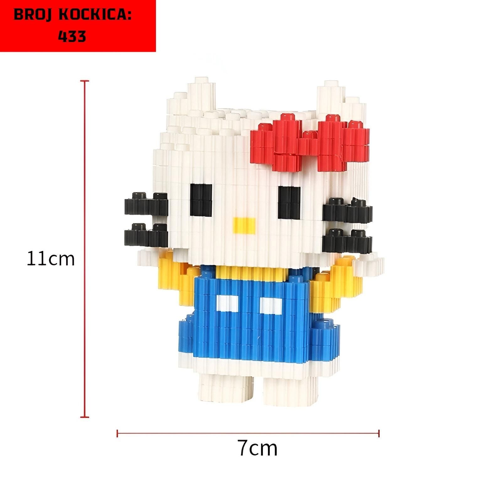 Pixelizirana Hello Kitty figurica iz proizvoda HELLO KITTY LEGO s 433 kockica