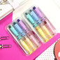 Pastel mini highlighter sets displayed in LIPSTICK MARKER for vibrant note-taking