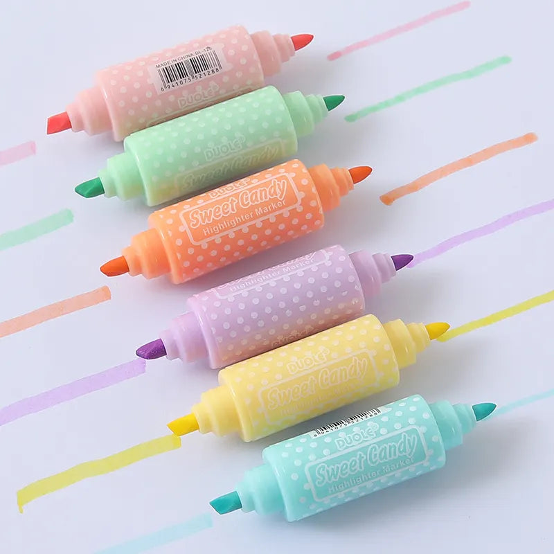 Pastel boje duple označivače Candy Marker za kreativno isticanje i bojanje