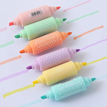 Pastel boje duple označivače Candy Marker za kreativno isticanje i bojanje