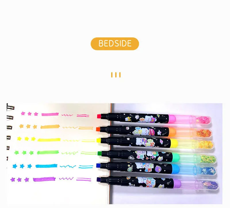 Šarena glitirana markera GALAXY BEAR MARKER2 u raznim bojama