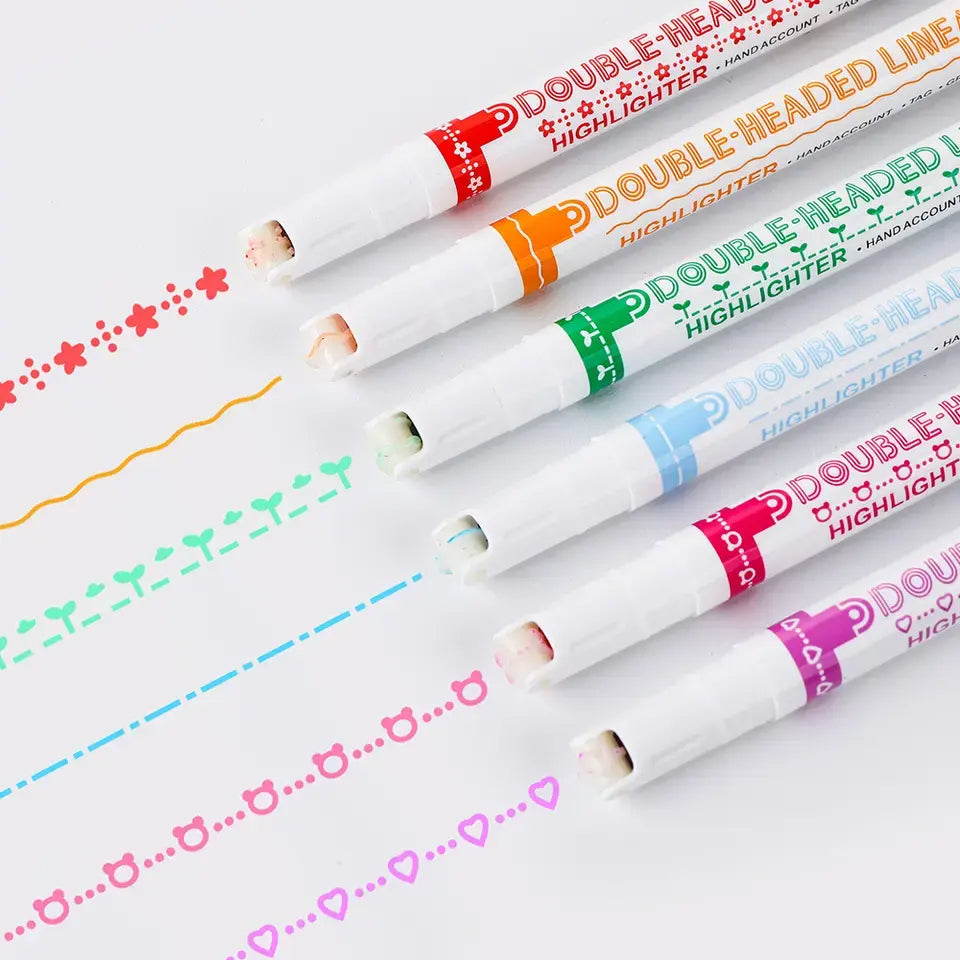 Šarena šablonska markirana olovka LINEAR MARKER 6 SHAPE za kreativno označavanje