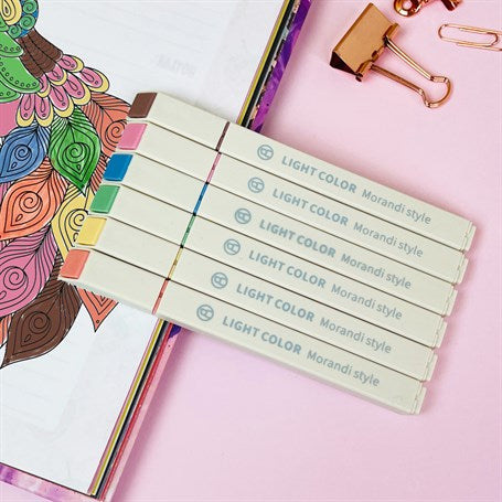 Set of svijetlih Morandi stil markera u paketu MORANDI LIGHT COLORS 6 PCS