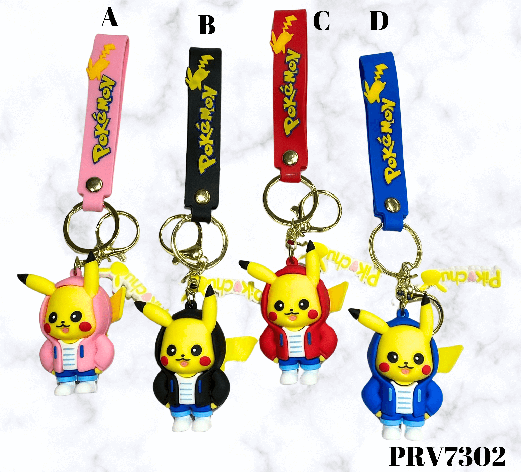 Različite varijacije Pikachu privjesaka za ljubitelje Pokémona