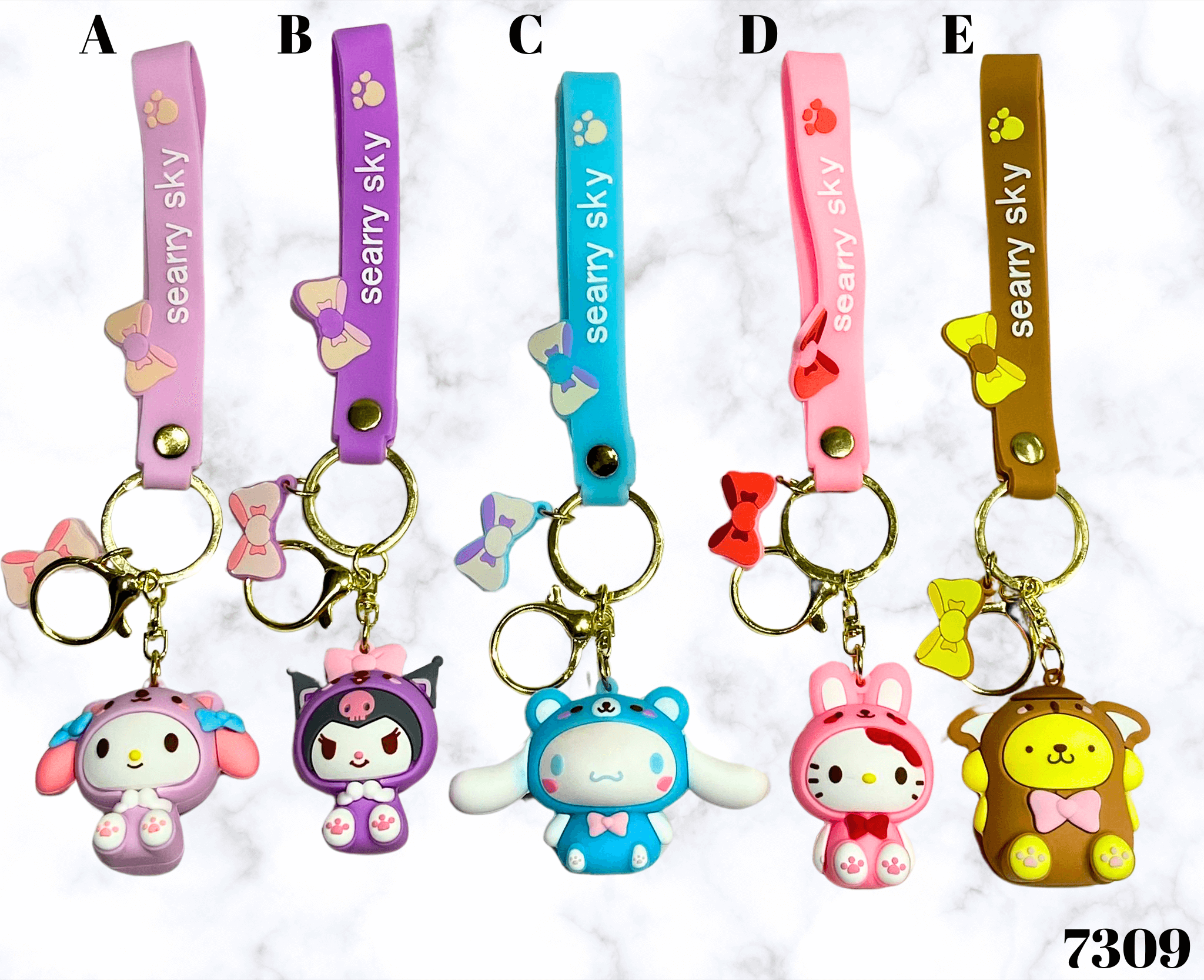 Privjesak Hello Kitty Kuromi s privlačnim keychainom i narukvicom