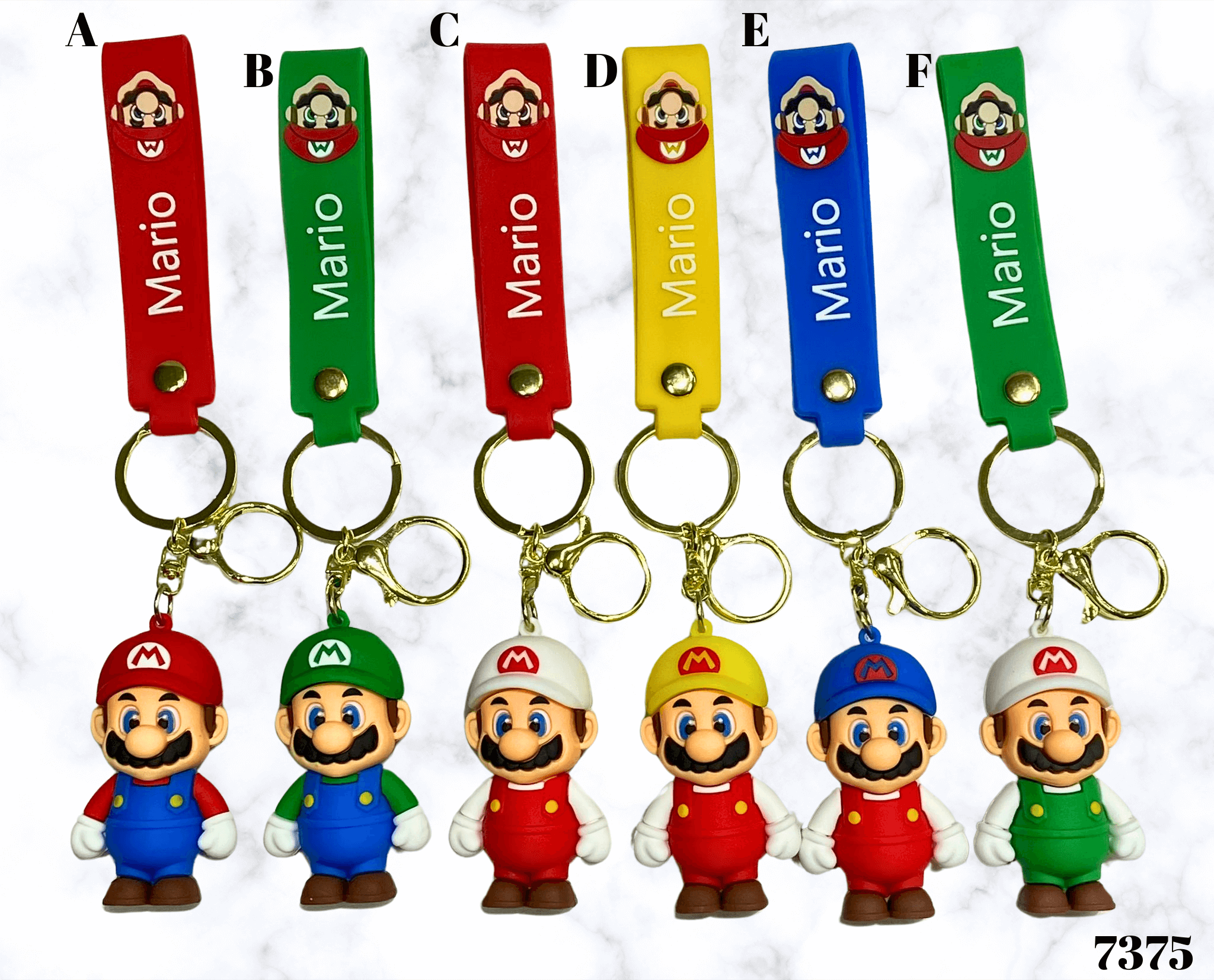 Mario privjesak ključanica u raznim dizajnima iz SUPER MARIO PRIVJESAK kolekcije