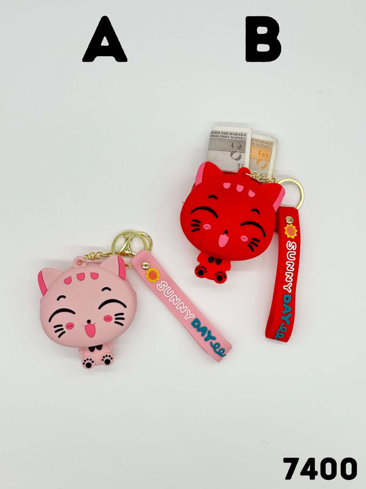 Cat-shaped keychains with wrist straps from LOVELY CATS PRIVJESAK collection