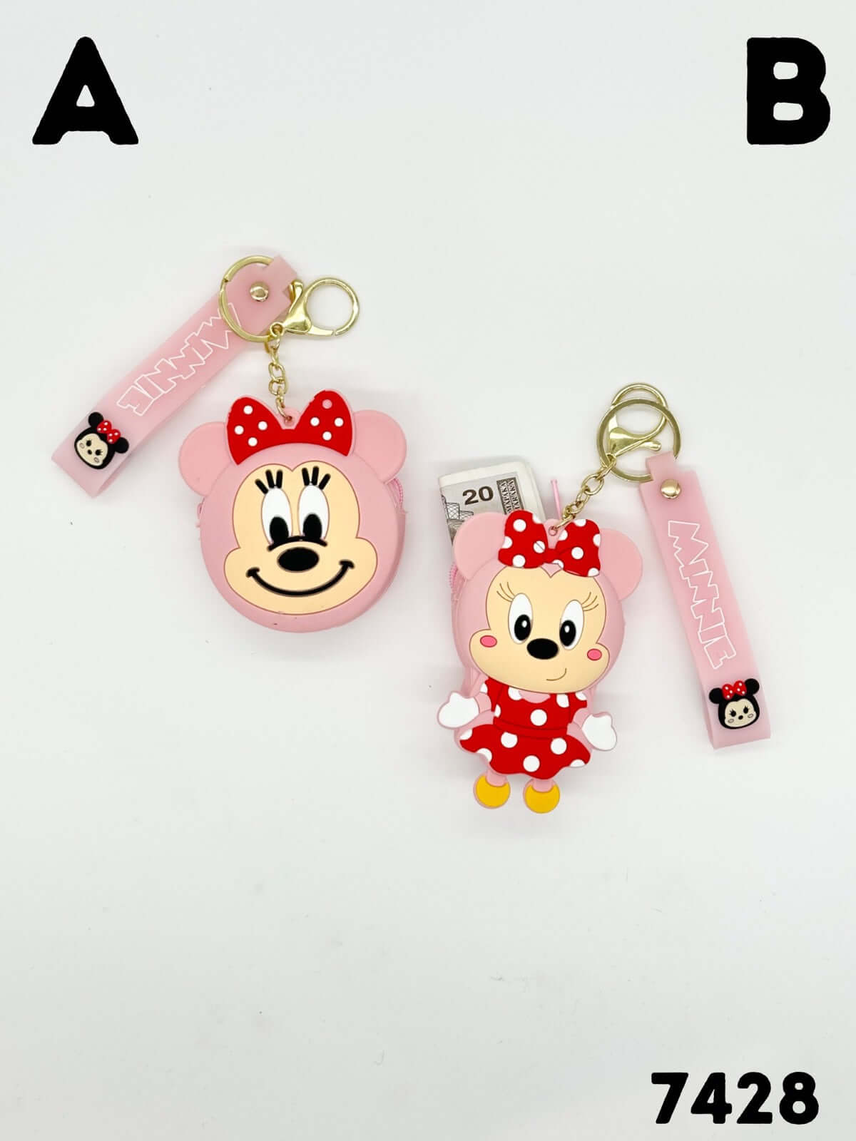 Slika MINNIE MOUSE PRIVJESAK / NOVČANIK s preslatkim Minnie Mouse privjescima