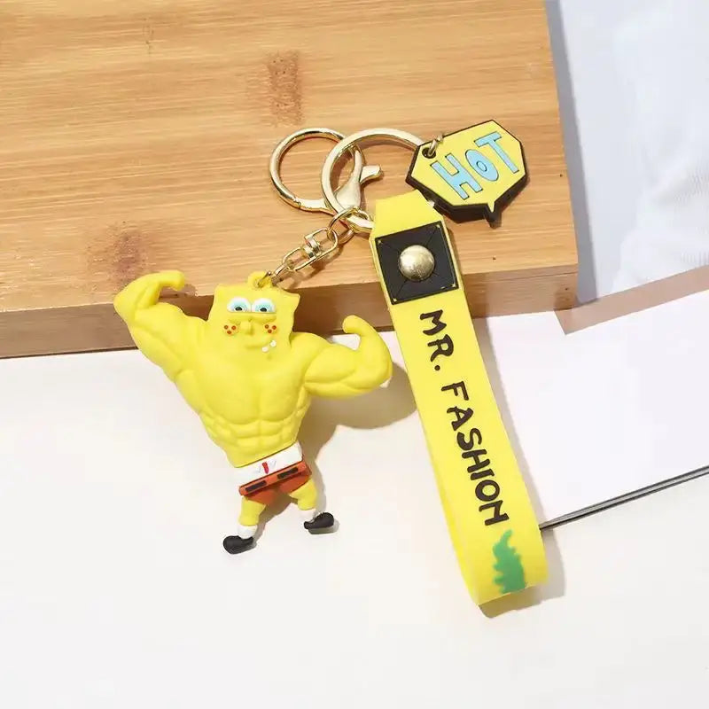 Spongebob-themed keychain with HOT tag and MR. FASHION strap, SPONGEBOB PRV2