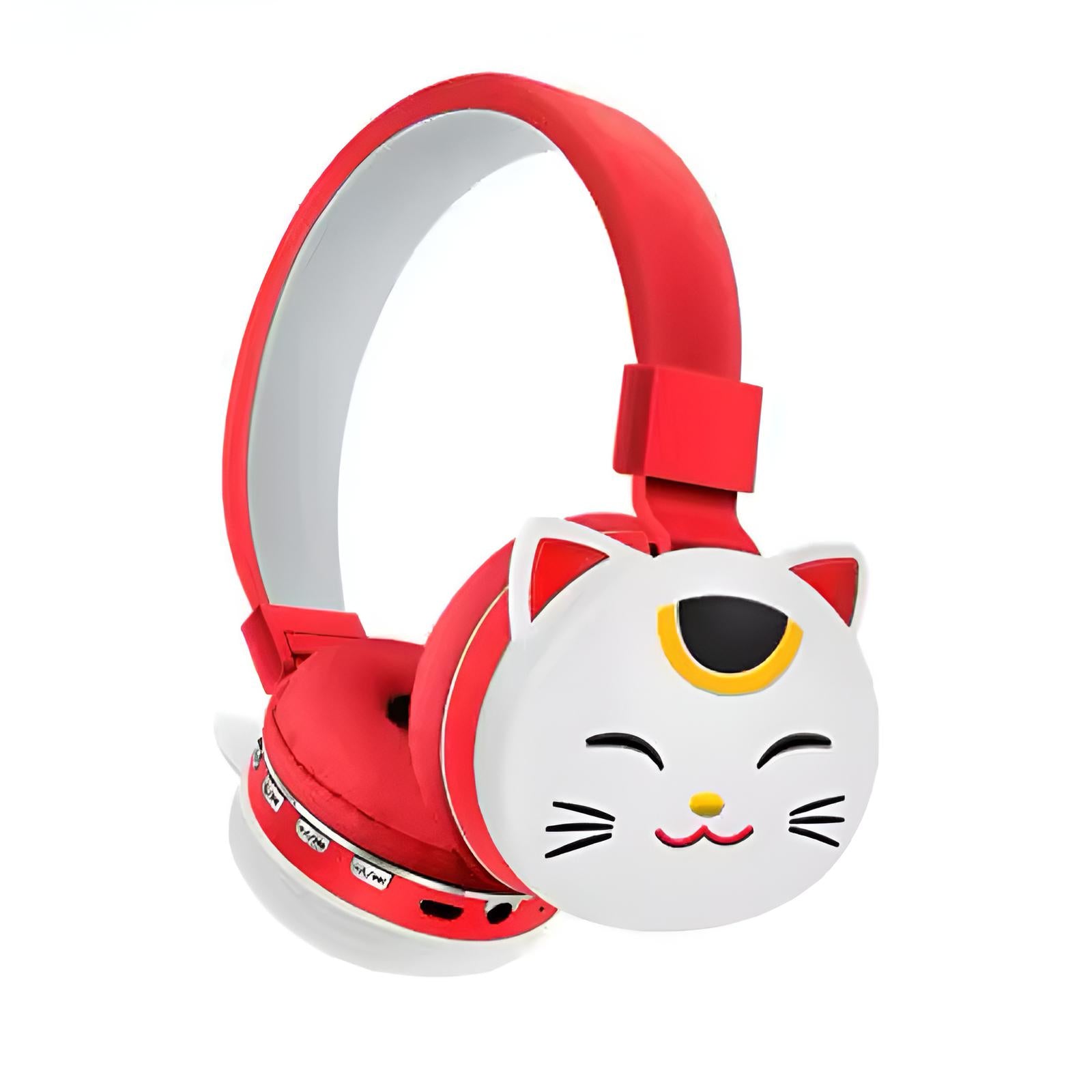 Crvene i bijele slušalice s mačjim ušima CAT SLUŠALICE (CRVENA)