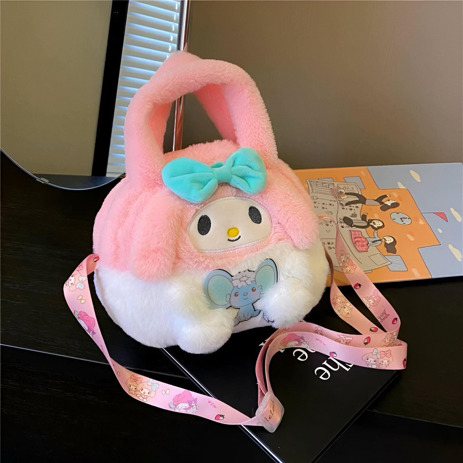 Ružičasta i bijela My Melody plush torbica MY MELODY TORBICA za ljubitelje stilskih dodataka