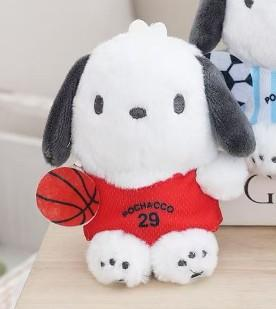 Snoopy plišani privjesak white and black pochacco u crvenom košarkaškom dresu broj 29