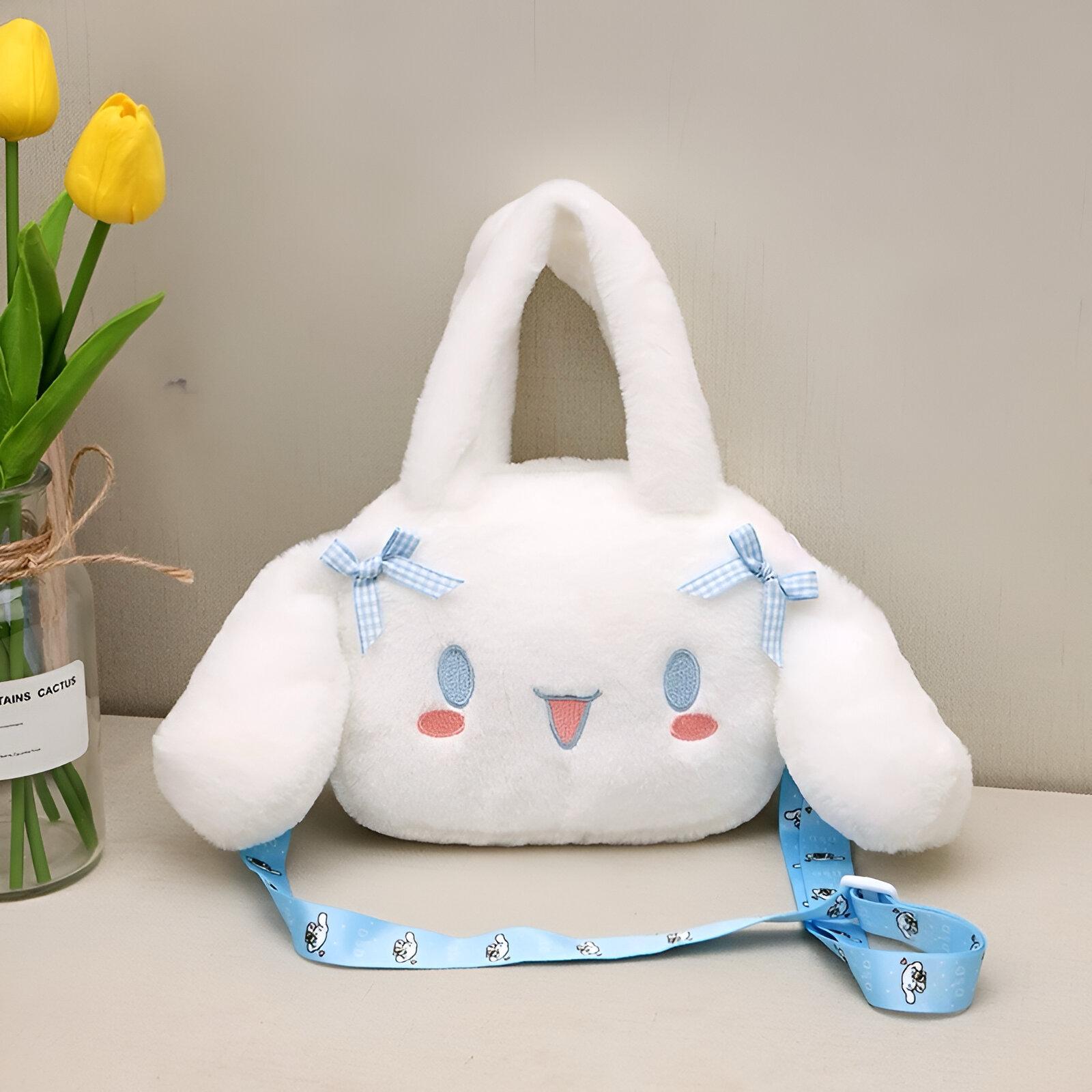 Bijela plišana torbica s plavim detaljima Cinnamoroll
