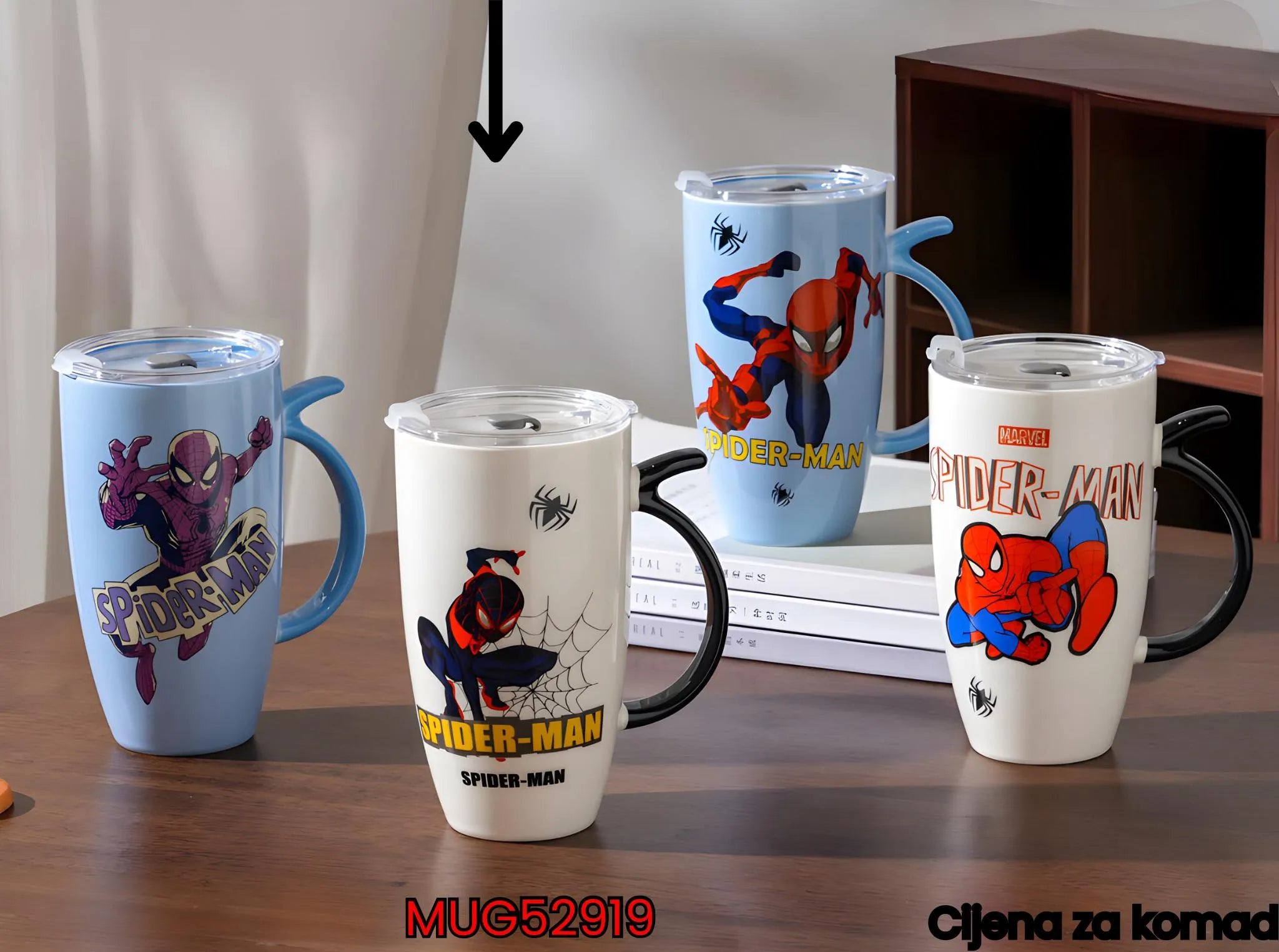 Set Spider-Man keramičkih šolja s poklopcem i slamkom idealan za obožavatelje