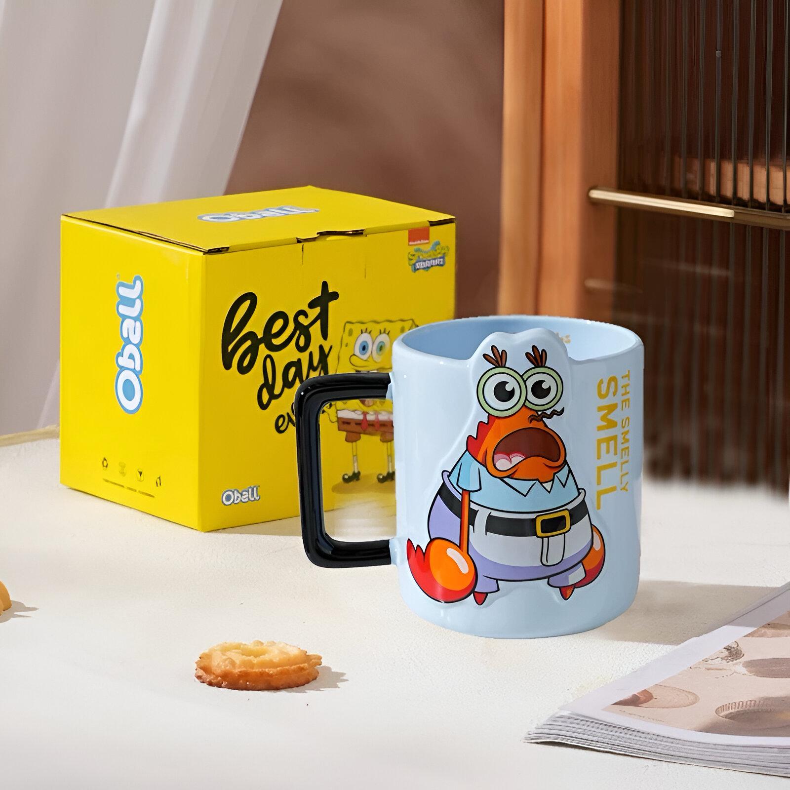 Cartoon Mr. Krabs mug in a box available as MR. KRABS ŠOLJA SA KUTIJOM