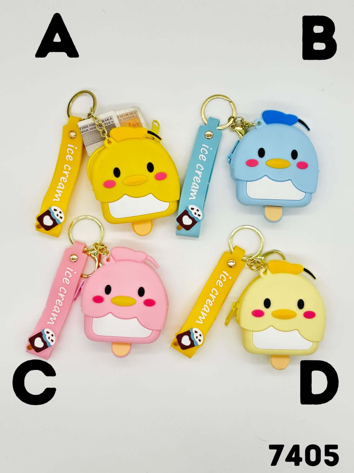 Cartoon ice cream coin purses from Lovely Duck Privjesak for cute style