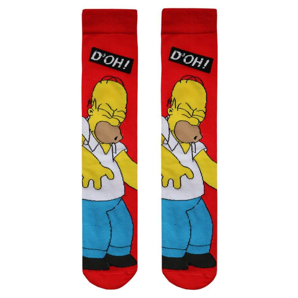 Crvene Homer Simpsons čarape s D’oh! ilustracijom