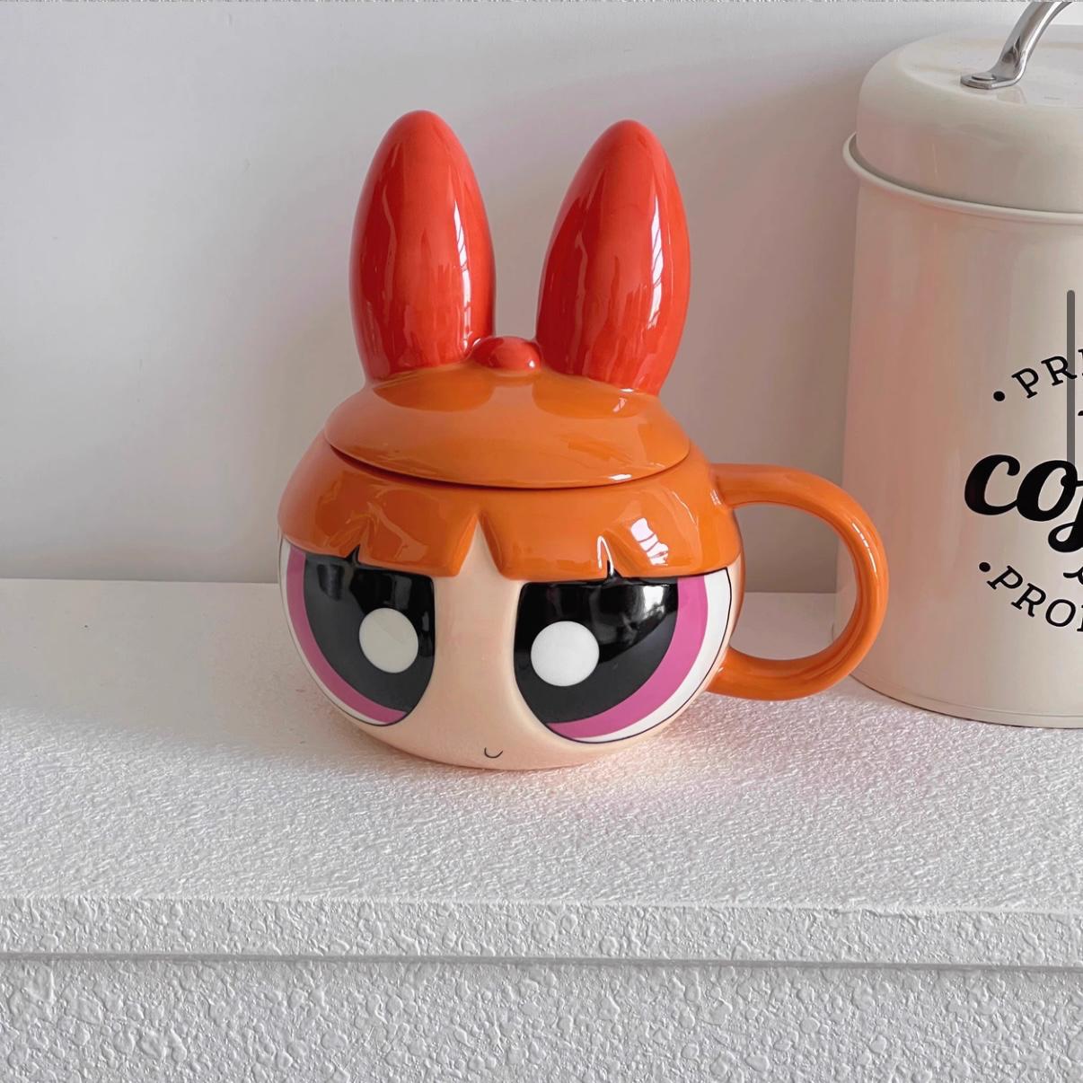 Keramička šolja Powerpuff Girls Blossom s poklopcem za svakodnevnu upotrebu