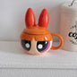 Keramička šolja Powerpuff Girls Blossom s poklopcem za svakodnevnu upotrebu