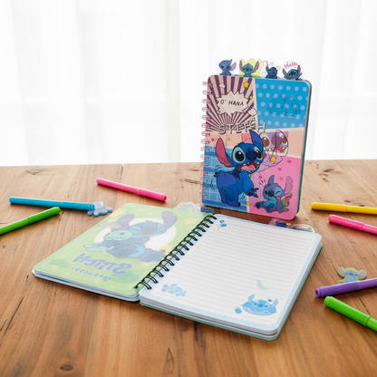Stitch spirala hologram A5 rokovnik s bojama i olovkom
